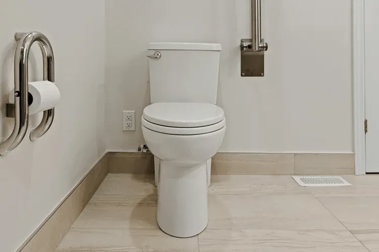 Clean accessible clinic restroom